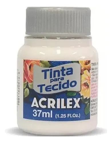TINTA TECIDO ACRILEX  BRANCO /PRETO /CINZAS /INCOLOR